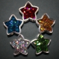 Preview: Glitter-Sterne, Hologramm-Metallic