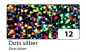 Preview: Holo Folie,Dots silber,selbstklebend,40cmx1m