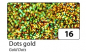 Preview: Holo Folie, Dots gold,selbstklebend, 40cm x 1m