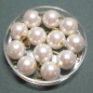 Preview: Perlen mit Öse, 10 mm, weiss