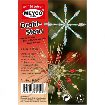 Preview: Draht-Stern, 5er Set