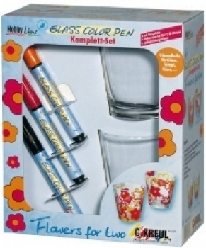 HOBBY LINE Glas Color Pen Komplett-Set