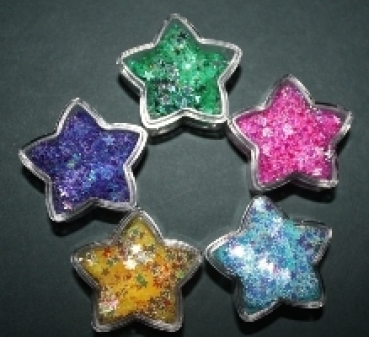 Glitter-Sterne, Irisierend