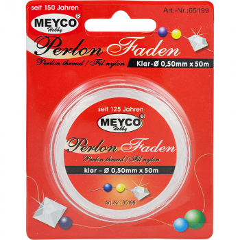 Perlon Faden, klar, 0,50mm x 50m