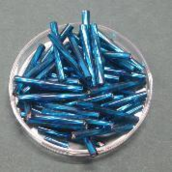 Stiftperlen - Tubes gedreht, 20 x 2,5 mm Blau