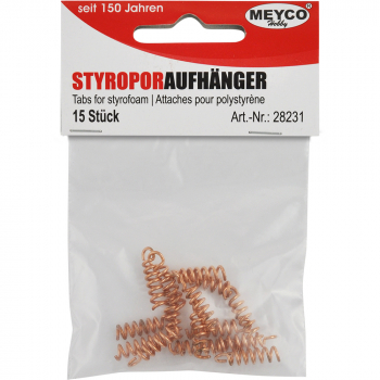 Styroporaufhänger, 15 Stück im Beutel