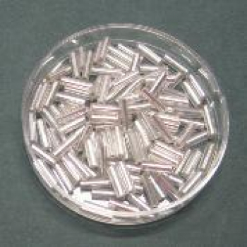 Stiftperlen - Tubes, 7,5 x 2,5 mm Silber