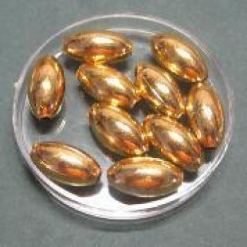 Wachsperlen,oval, 13 x 10 mm, gold