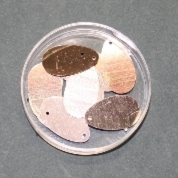Pailletten oval, 20 x 11 mm, gold