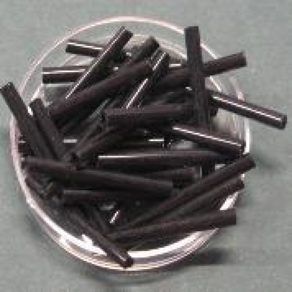 Stiftperlen - Tubes, 25 x 2,5 mm, schwarz