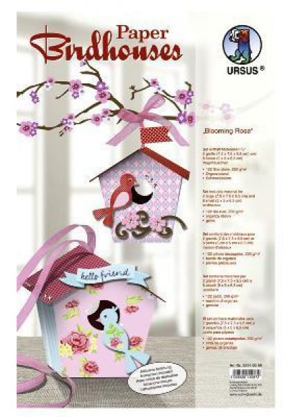 Ursus Paper Birdhouses, "Blooming Rose"