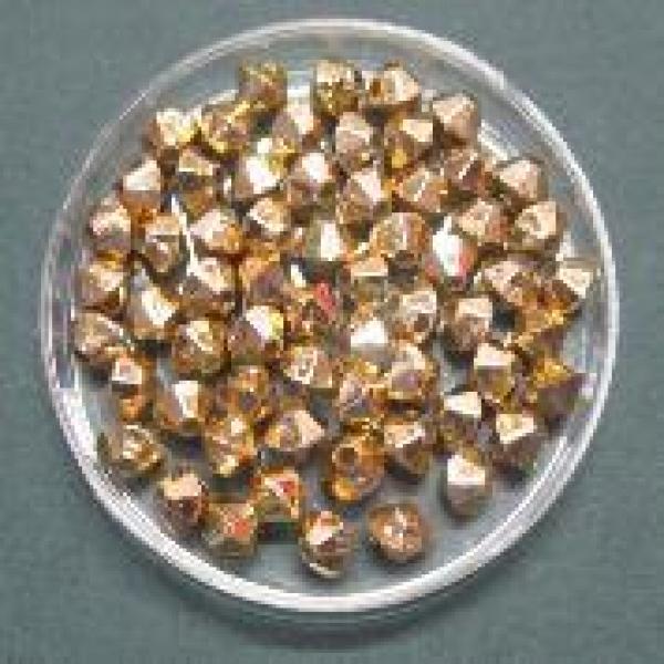 Wachsperlen-Rauten, 4x4mm, gold, Großpackung,500 Gramm